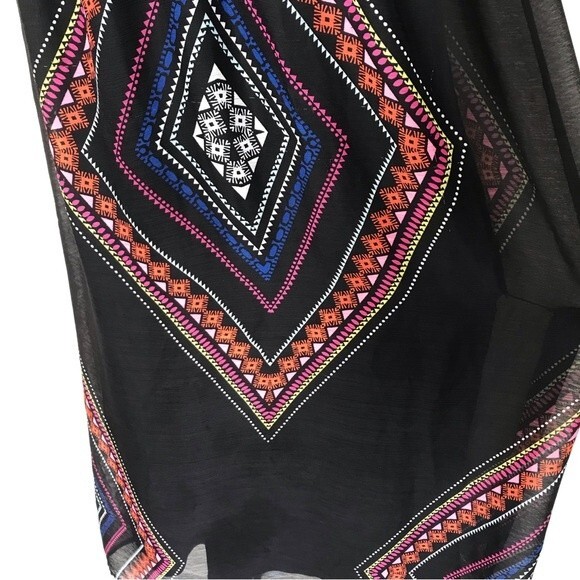 Old Navy Maternity Boho Black Geometric Aztec Print Maxi Dress Women Size Small - Picture 3 of 13